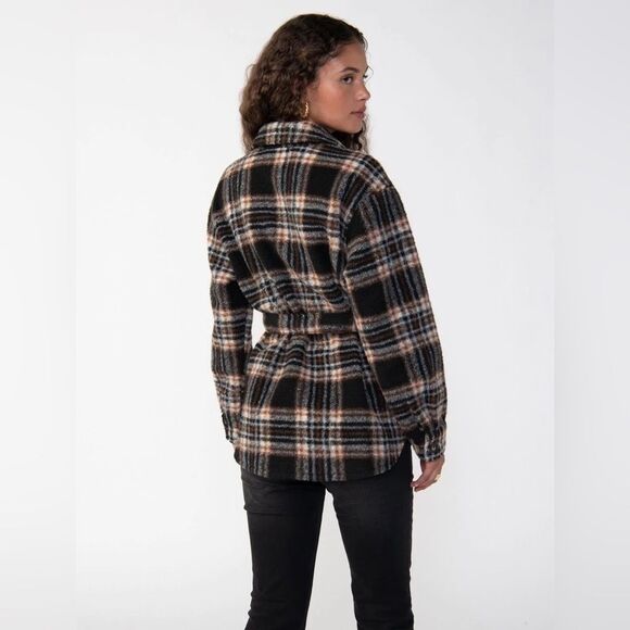 NEW SANCTUARY shay shacket in essex plaid jacket, coat size XXL - Picture 7 of 11